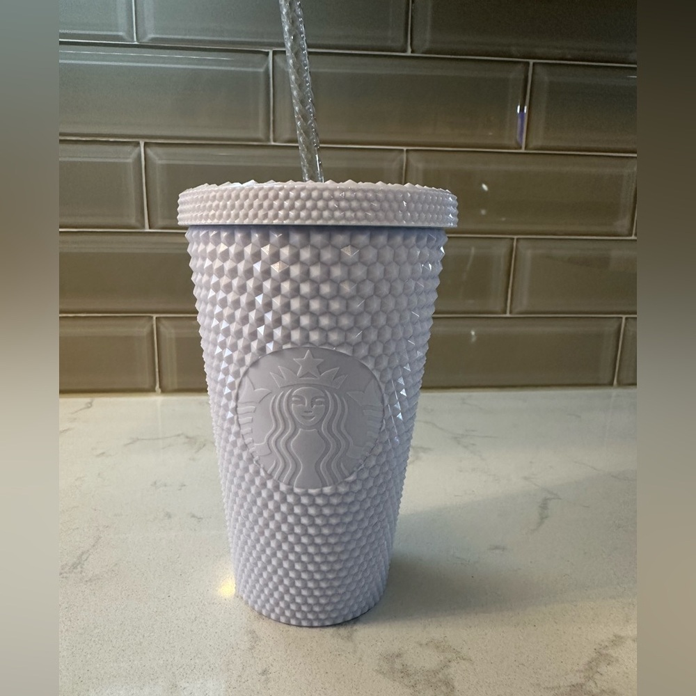 Starbucks White Studded Tumbler 16‎ oz - Spring  2024